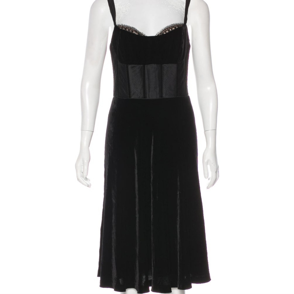 BADGLEY MISCHKA Velvet Corset Dress
